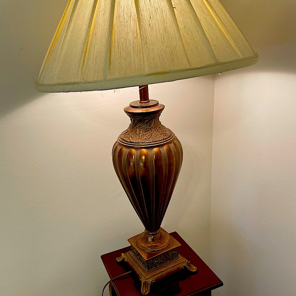 antique gold table lamp